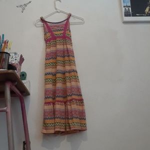 A long mermaid rainbow styled dress